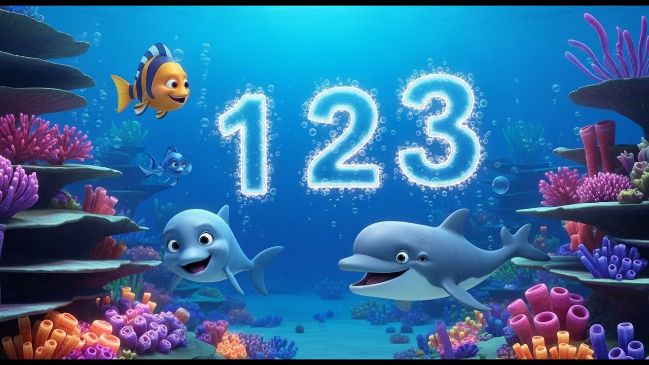 Learn 123 at the Ocean World 🐠🐬🐳 | Learn Numbers for Kids | Fun Educational Video