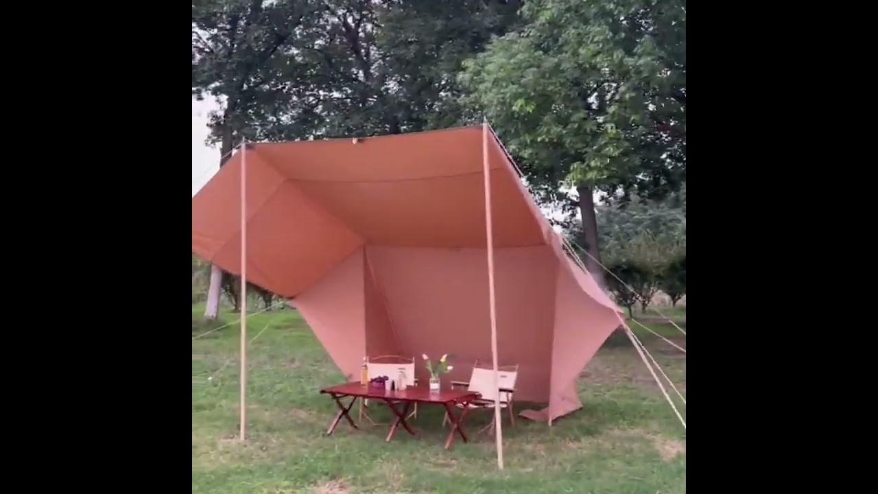 TOMOUNT tcタープ 4m x 4m - YouTube