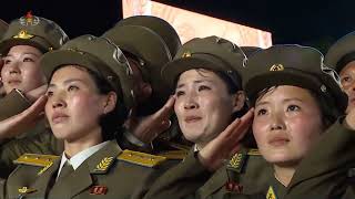 North Korea Flag Raising Ceremony and Anthem - 2022 Parade