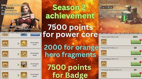 Last Z Survival ||season 2Rewards || 3500,2000,7500,7500 points for equipment hero power core badge.