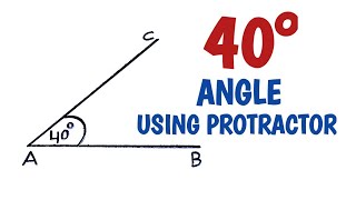 How to draw 40 degree angle using protractor by DRAWING EDUTECH 5,859 views 9 months ago 1 minute, 22 seconds