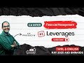 [PART -1 ] CA Inter Financial Management - Leverages | Tamil + English | Classes by CA Prasad N