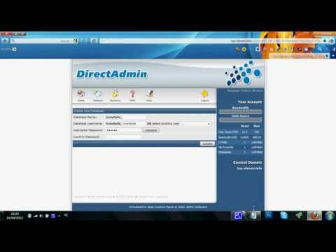 פתיחת מסד נתונים בפאנל מסוג DirectAdmin