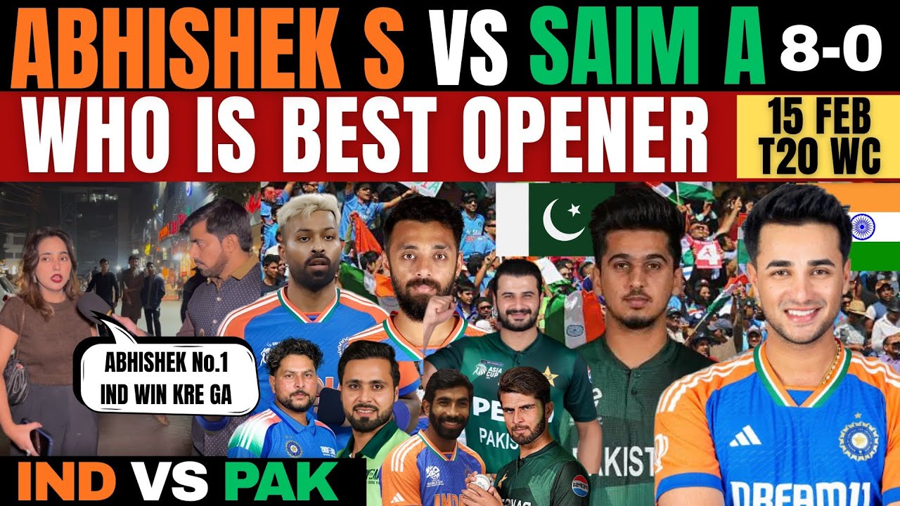 ABHISHEK S VS SAIM A | WHO IS BEST OPENER? | (8-0) | PAKISTANI REACTION 