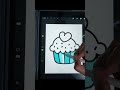 Coloring Cupcake #coloring #drawing #art #cute #cupcake #kids #kawaii