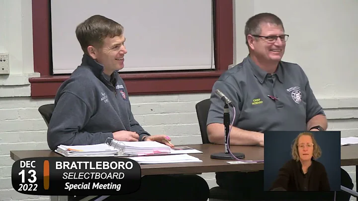 Brattleboro Selectboard: Brattleboro SB Special Mtg 12/13/22