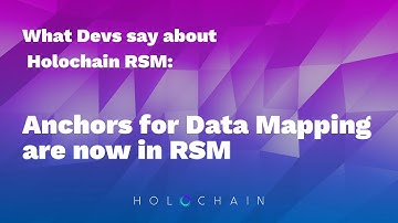 Holochain RSM - Anchors for Data Mapping
