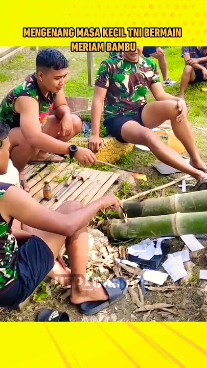 LUCU TNI MAIN MERIAM BAMBU #shorts #lucu #ngakak #tentara #komando #tni