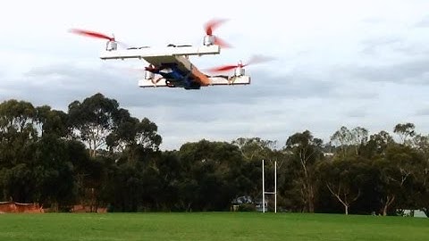 Wooden 380 H Quadcopter Build Part 6. Flight Demonstration with Flips. KK2.1 Hobbyfans 30a ESC 2212