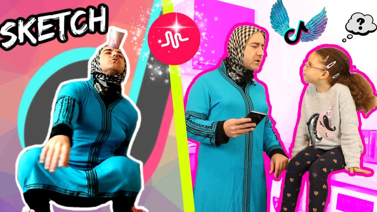 SKETCH - TATA Habiboucha découvre et reproduit un TIK TOK! Essayez de ne pas rire