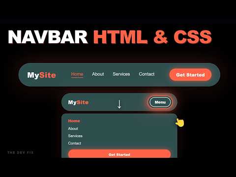 Navbar HTML CSS | The Modern Navbar Design