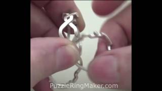 (HOLISTIC) 4 Band Puzzle Ring Solution - PuzzleRingMaker.com