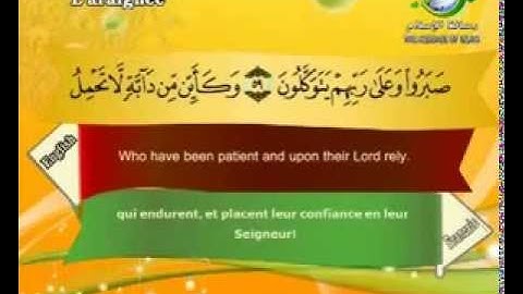 الشيخ سعد الغامدي سورة العنكبوت 29 كاملة جودة عالية ومترجمة أنجليزىوفرنسى