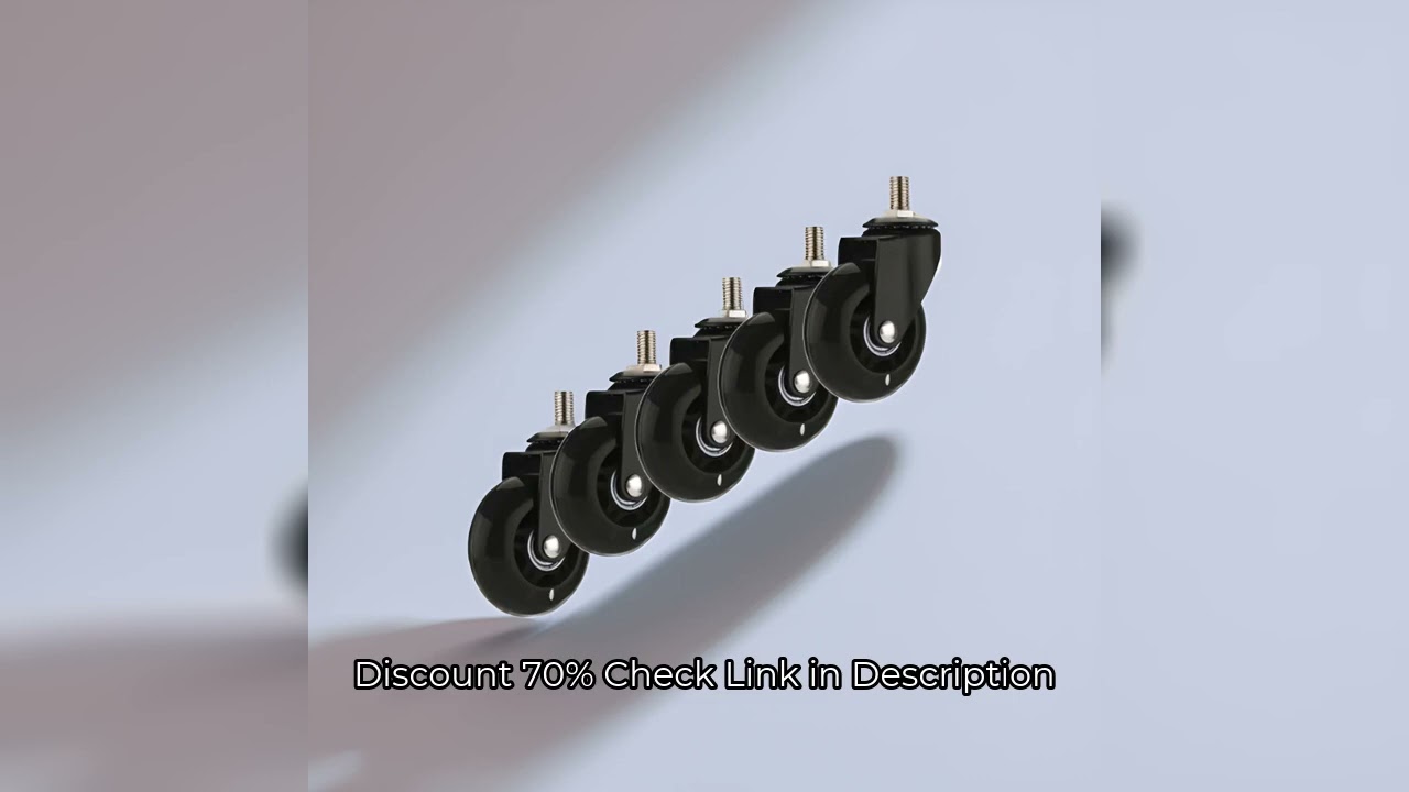 5PCS 2.5" Lightweight PU Casters � M6/M8/M10 Universal Screw Wheels for Home Trolley, Furniture, DIY