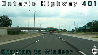 Ontario Highway 401 WB - Chatham to Windsor - July, 2026 - Gordie Howe International Bridge
