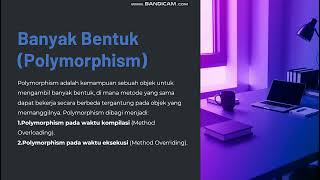 Banyak Bentuk (Polymorphism) & FInal   dan Contoh Implementasi Program.