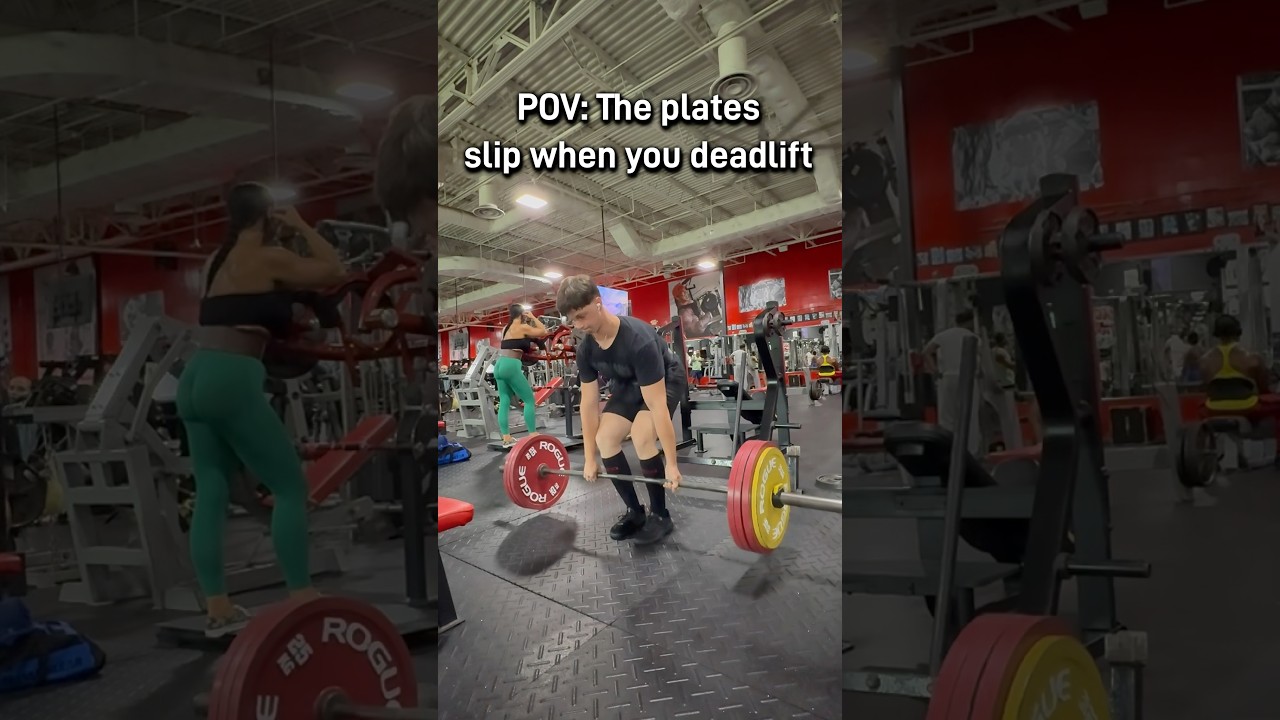 POV: The Plates Slip When you Deadlift - Gym Fail / Gym Accident 