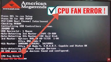 CPU Fan Error Solution