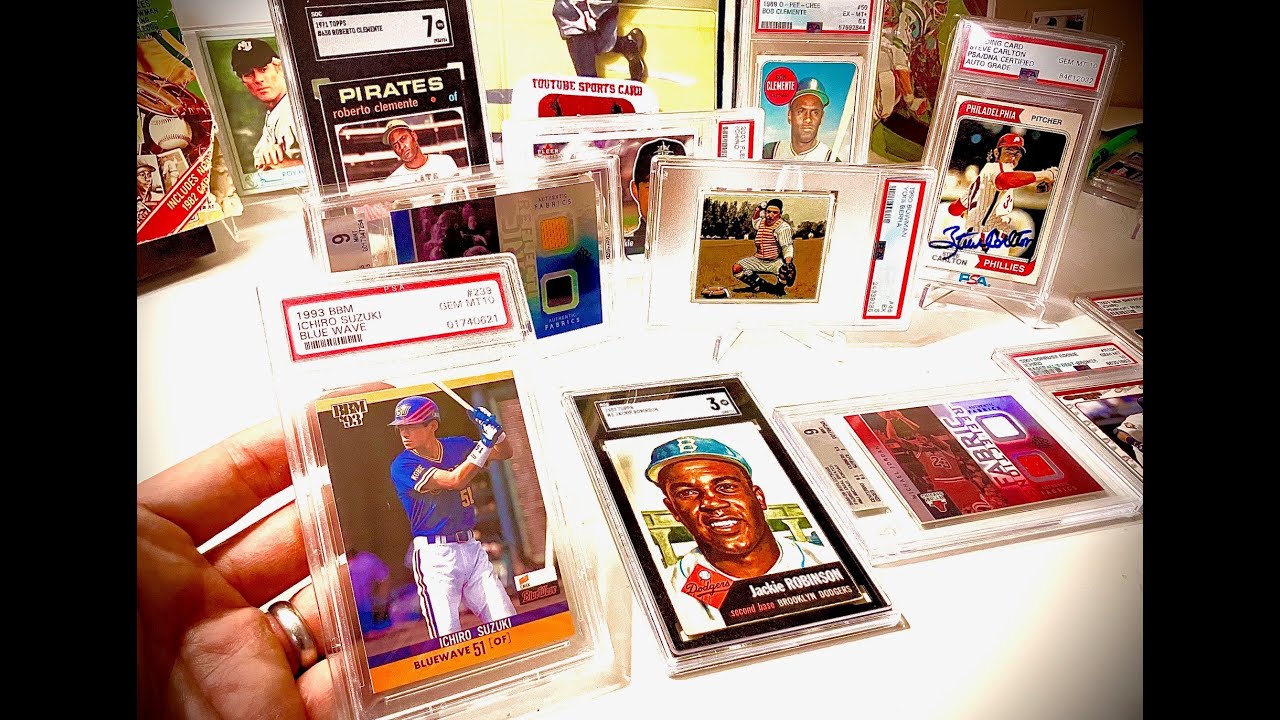 Ichiro HOF, 1953 Jackie Pickup, BGS Reveal Jordan and Kobe, OPC Clemente and Reholder of Don's Cards