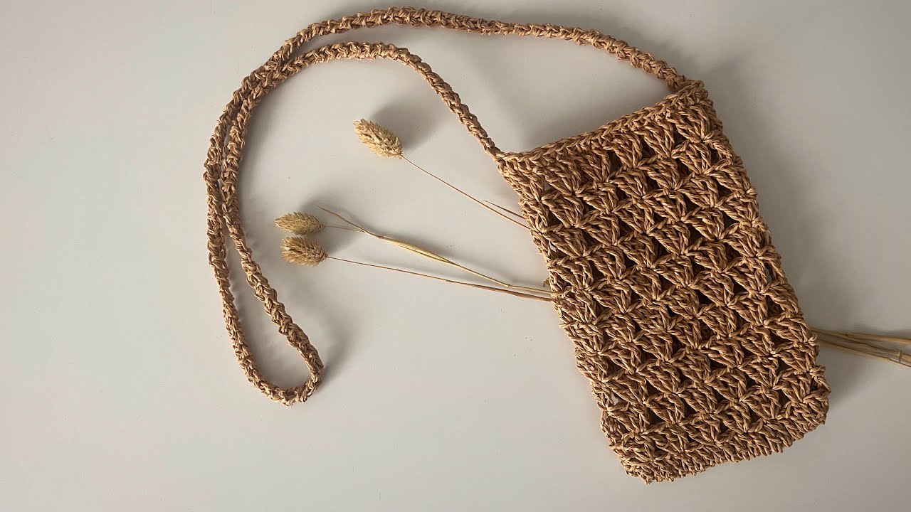 بافت کیف موبایلی ترند بهار و تابستون /crochet mobile bag
