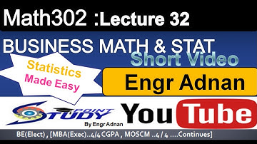 MTH302 Short Video| Lecture 32 |VU Short Lecture |MTH 302 Short Videos