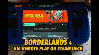 Playing Borderlands 4 on Steam Deck with Remote Play