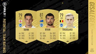 Fifa 21 Brighton Rating Predictions Ft 81 Ryan 79 Dunk 79 Trossard 78 Maupay 78 Lallana Youtube