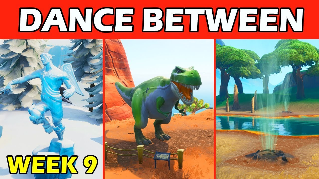 fortnite bull - dance between dinosaurs in fortnite