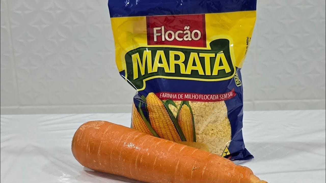 MISTUREI FLOCÃO COM CENOURA E FIZ ESSA DELÍCIA SEM TRIGO E SEM LACTOSE! DESMANCHA NA BOCA!