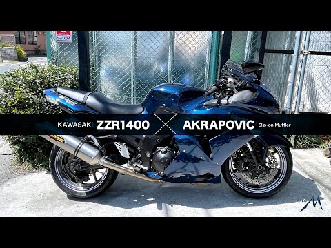 チユコ KAWASAKI ZZR1400 ZXT40A × AKRAPOVIC Slip-on Muffler／ZZR1400に