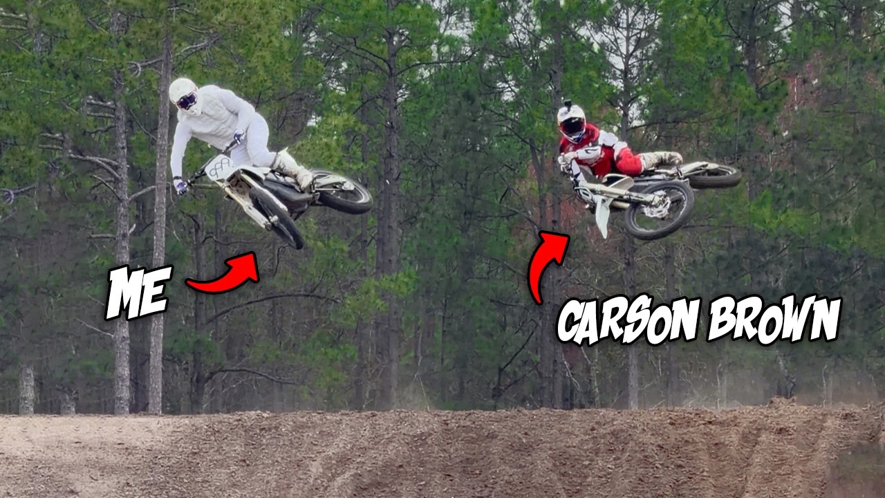 Выполнение ОГРОМНЫХ прыжков на трассе Pro National! (При участии Карсона Брауна)