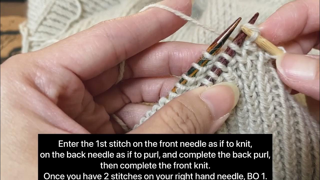 3 Needle Bind Off / Join with a Knit & Purl combination YouTube