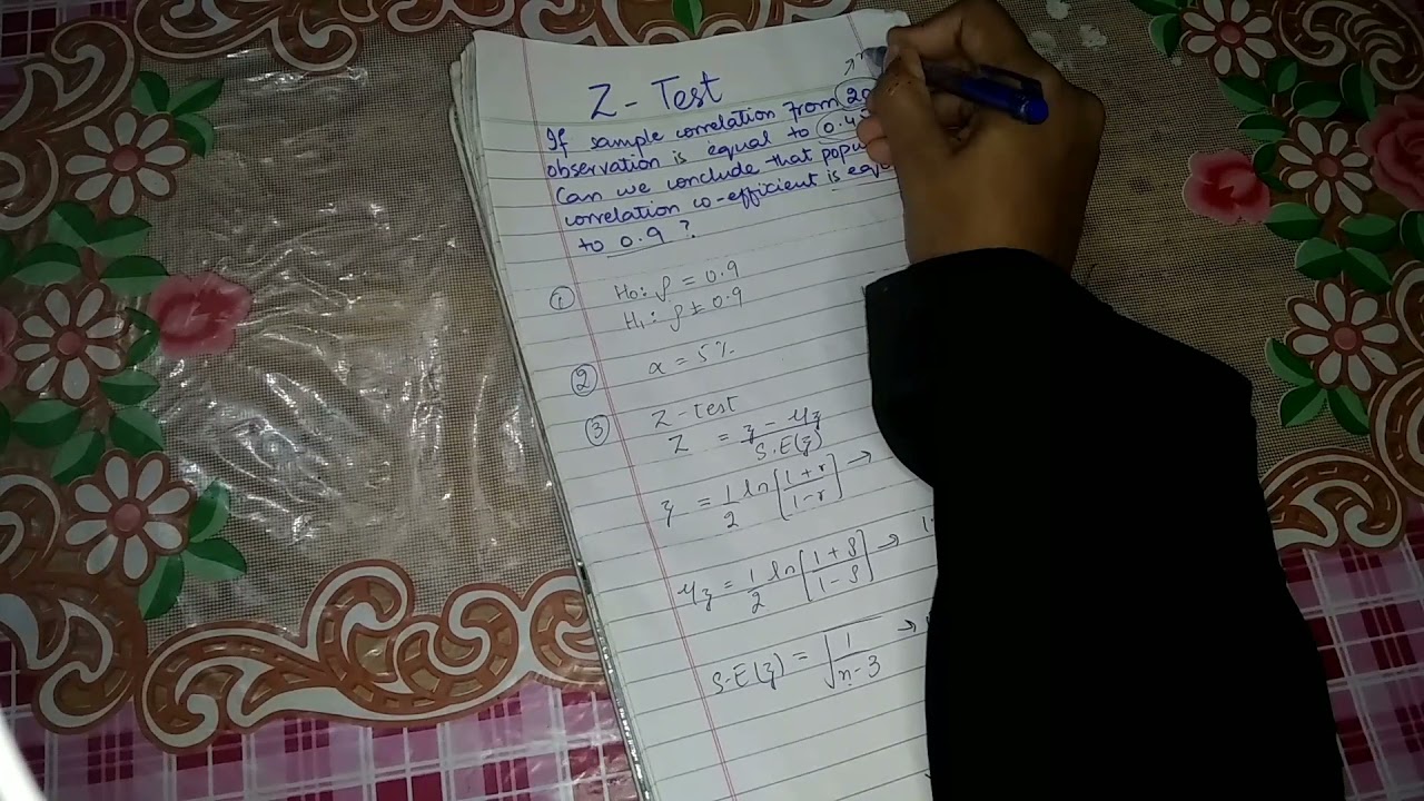 Z-Test | Statistics | Correlation