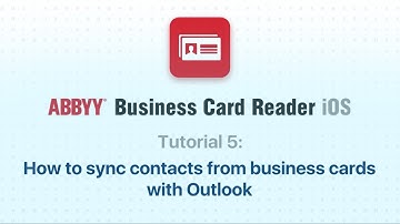 ABBYY Business Card Reader (ABBYY BCR) - How to sync business cards with Outlook