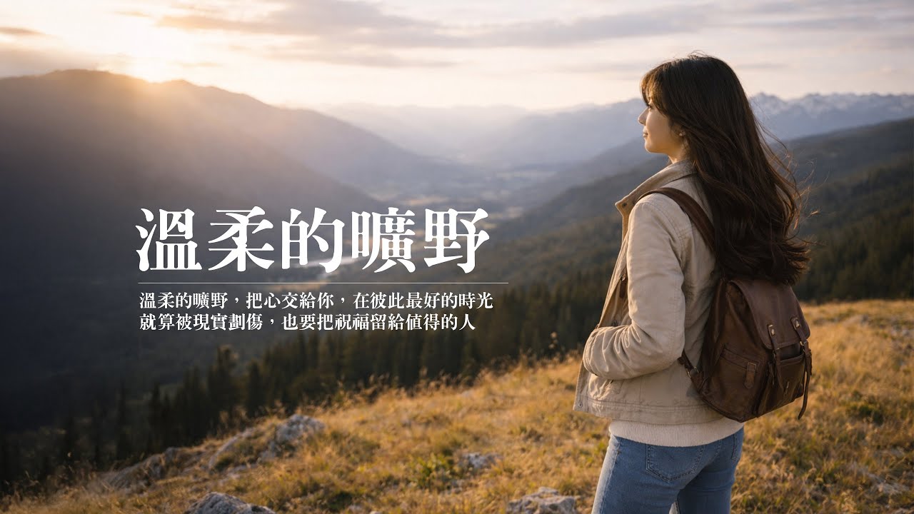 【溫柔的曠野】Original music 華語原創流行音樂｜♫ 如果明天仍會有風暴，我們就把腳印踩得更牢。請再用力抱我一次，在風裡雨裡告訴我你不會逃。