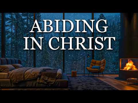 ABIDING IN CHRIST - Instrumental Soaking Worship with Rain Sounds | Prayer & Devotional Piano Music