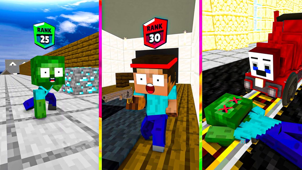 Choo Choo Charles revenge zombie gangster and pigman - Minecraft Animation | Minecraft Mix