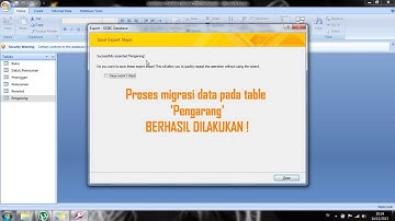 Tutorial Migrasi Data Microsoft Access ke Oracle [Microsoft ODBC for Oracle MSORCL32.DLL]
