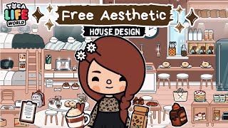 ALL FREE AESTHETIC HOUSE DESIGN!! 🧸🧺🤎| Toca Life World screenshot 2