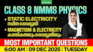 Class 8 NMMS Physics | Static Electricity - Magnetism & Electricity / Most Important Questions.