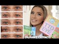 TESTING 'TTDEYE' COLOURED CONTACTS ON BLUE EYES👀💙(honest review, affordable contacts) *OMG*