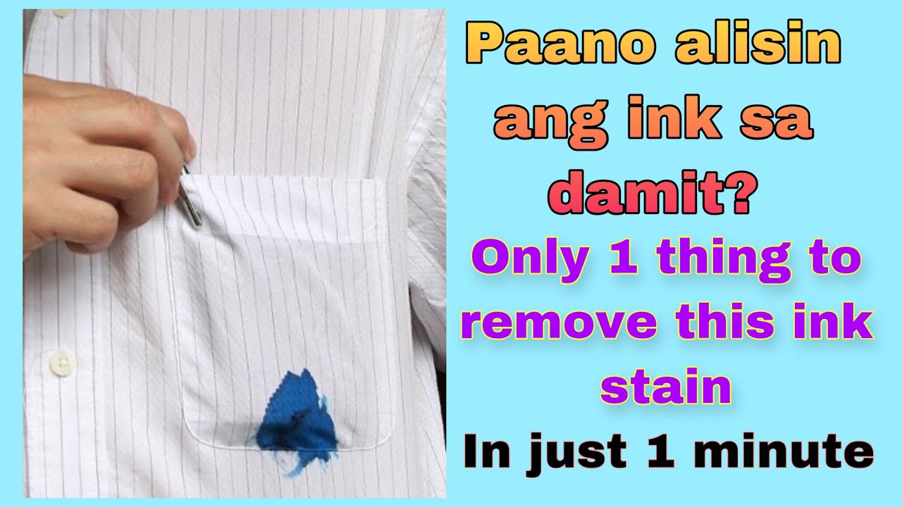 PAANO ALISIN ANG INK SA DAMIT, HOW TO REMOVE INK FROM CLOTHES? YouTube