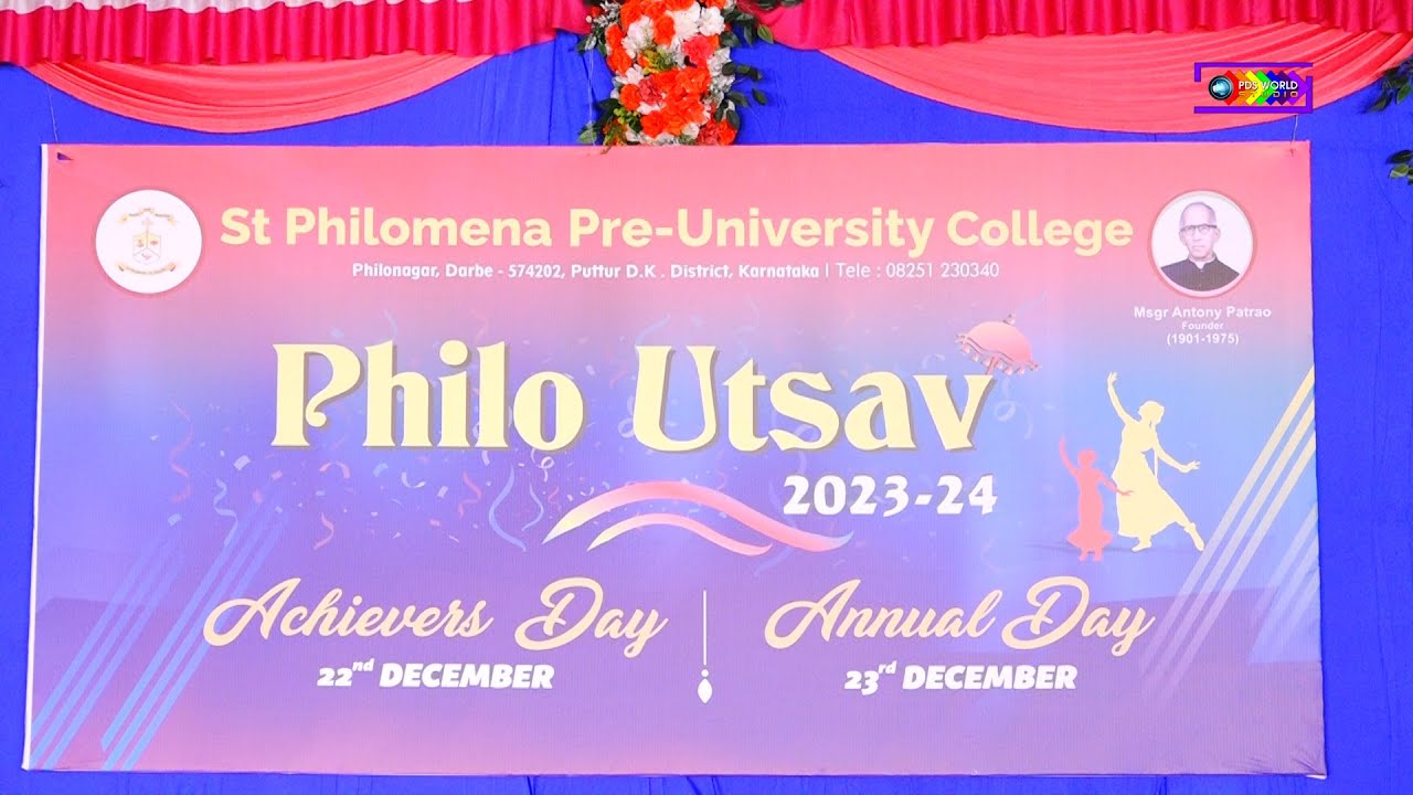 20231223 Philo Utsav... St. Philomena Pre University College, Puttur