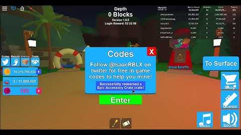 Roblox : Mining Simulator Codes (Shinies Update)