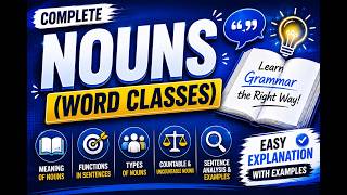 Nouns in English Grammar | Meaning, Functions & Types with Easy Examples | Complete Noun Lesson