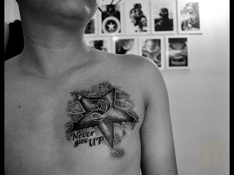 Hình xăm ngôi sao - Star 3D Cover Up Tattoo