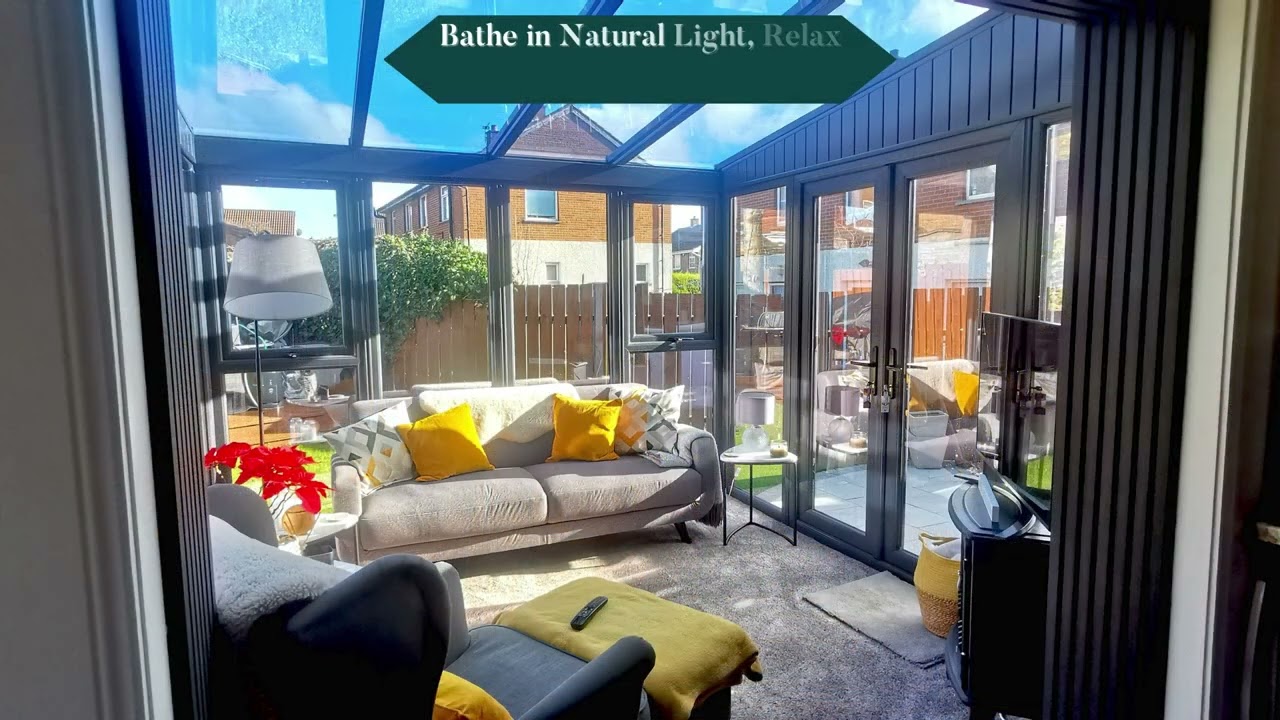 Anthracite Grey Lean-to Conservatory