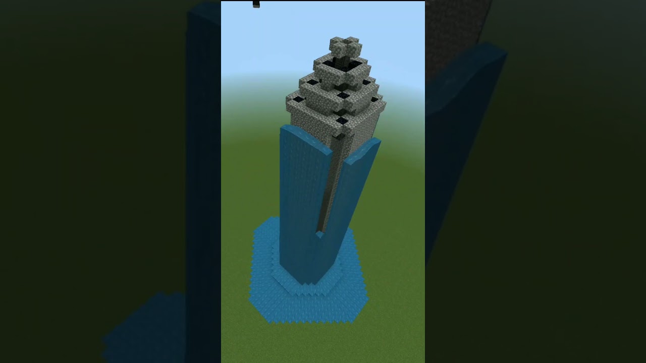 biggest cobblestone tower in Minecraft PE 