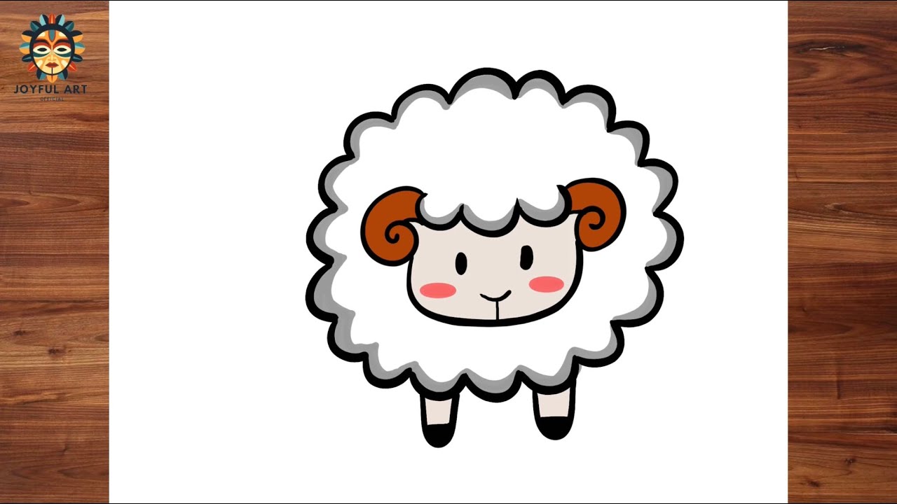 How To Draw Cartoon Sheep Step by Step for Beginners