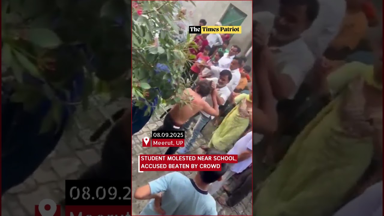 Meerut Outrage: BA Student Molested Near School, Accused Beaten by Crowd in Viral Video